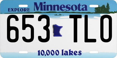 MN license plate 653TLO