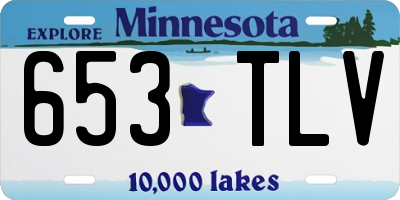 MN license plate 653TLV