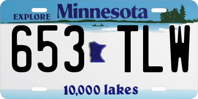 MN license plate 653TLW