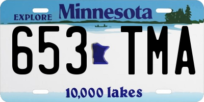 MN license plate 653TMA