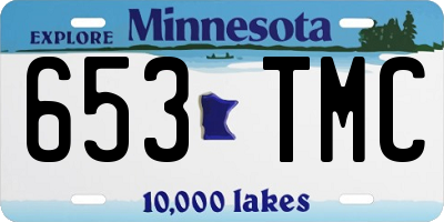 MN license plate 653TMC