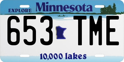 MN license plate 653TME