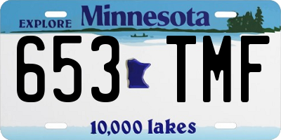 MN license plate 653TMF