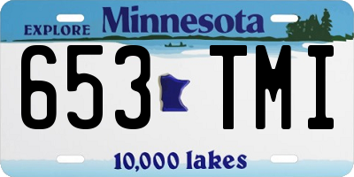 MN license plate 653TMI