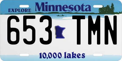 MN license plate 653TMN