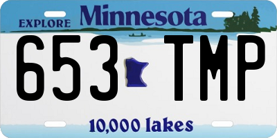 MN license plate 653TMP