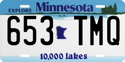 MN license plate 653TMQ