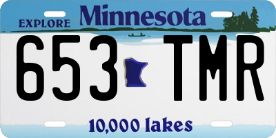 MN license plate 653TMR