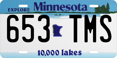MN license plate 653TMS