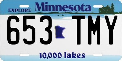 MN license plate 653TMY