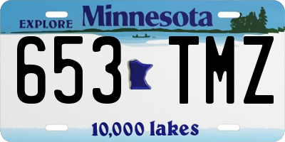 MN license plate 653TMZ