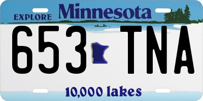 MN license plate 653TNA