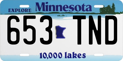 MN license plate 653TND