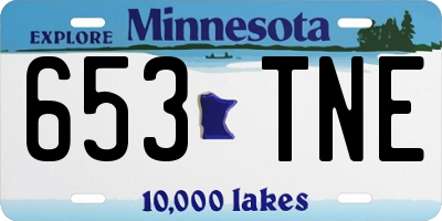 MN license plate 653TNE