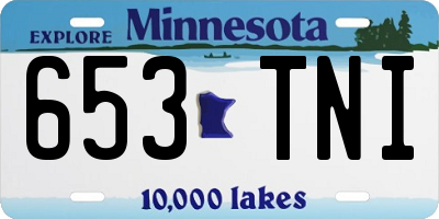 MN license plate 653TNI
