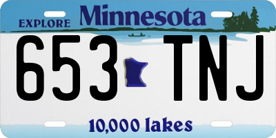 MN license plate 653TNJ