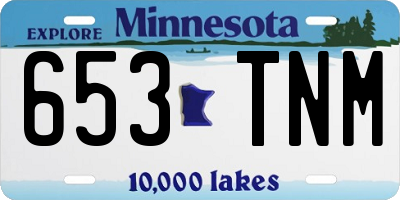MN license plate 653TNM