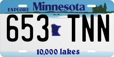 MN license plate 653TNN