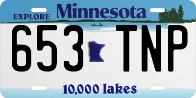 MN license plate 653TNP