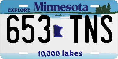 MN license plate 653TNS