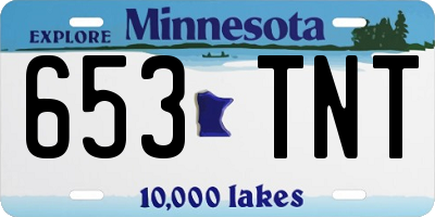 MN license plate 653TNT
