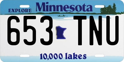 MN license plate 653TNU