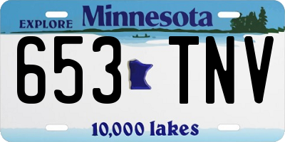 MN license plate 653TNV