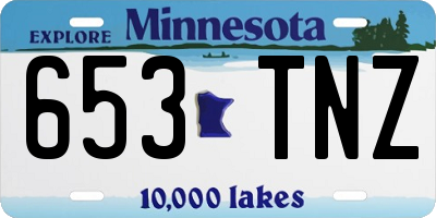 MN license plate 653TNZ
