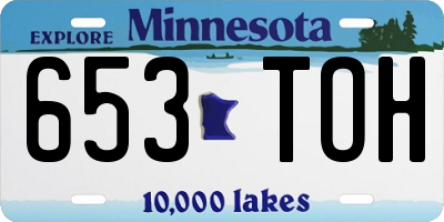 MN license plate 653TOH