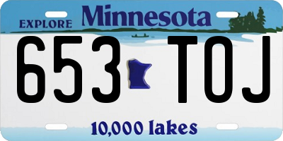 MN license plate 653TOJ