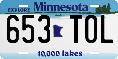 MN license plate 653TOL