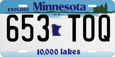 MN license plate 653TOQ