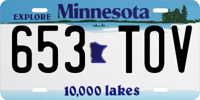 MN license plate 653TOV