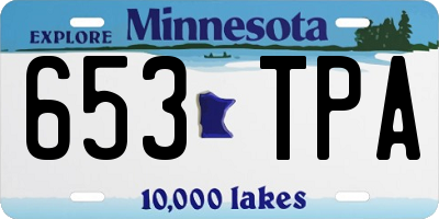 MN license plate 653TPA
