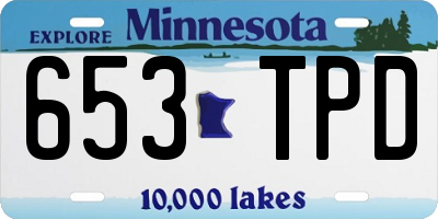 MN license plate 653TPD