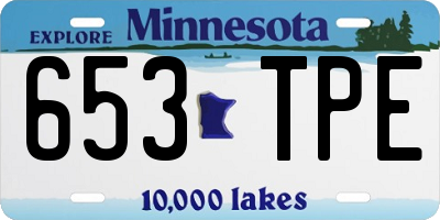 MN license plate 653TPE