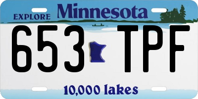 MN license plate 653TPF