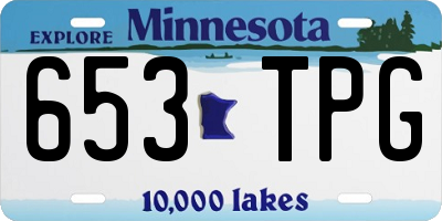 MN license plate 653TPG