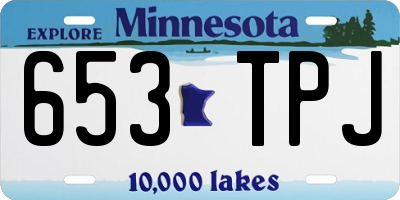 MN license plate 653TPJ