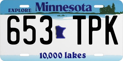 MN license plate 653TPK