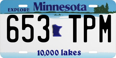 MN license plate 653TPM