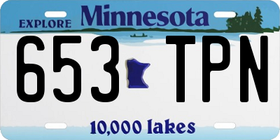 MN license plate 653TPN