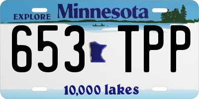 MN license plate 653TPP