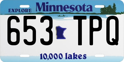 MN license plate 653TPQ