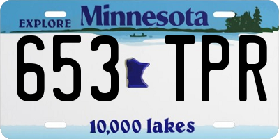 MN license plate 653TPR