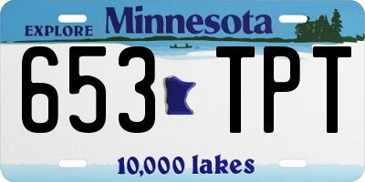 MN license plate 653TPT