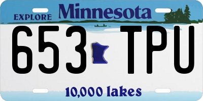 MN license plate 653TPU