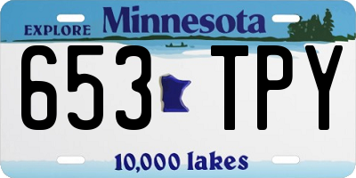 MN license plate 653TPY