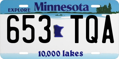 MN license plate 653TQA