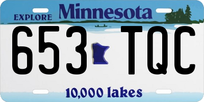 MN license plate 653TQC